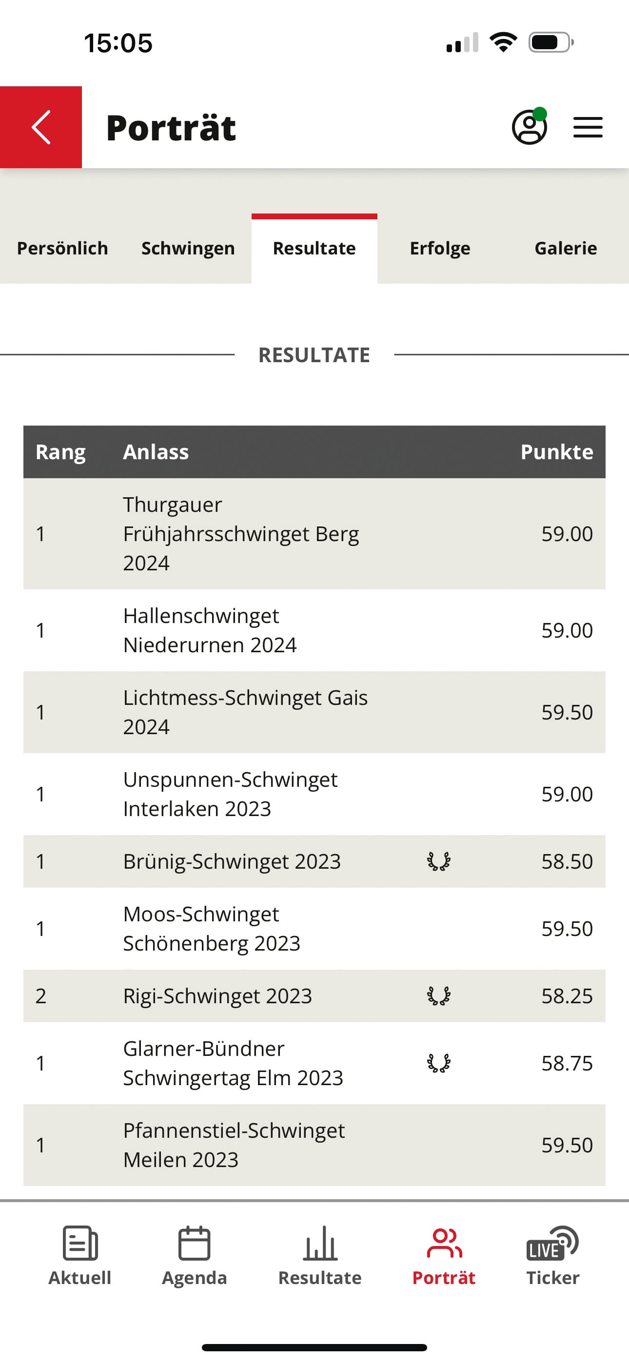 Screenshot Schwinger App